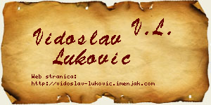 Vidoslav Luković vizit kartica